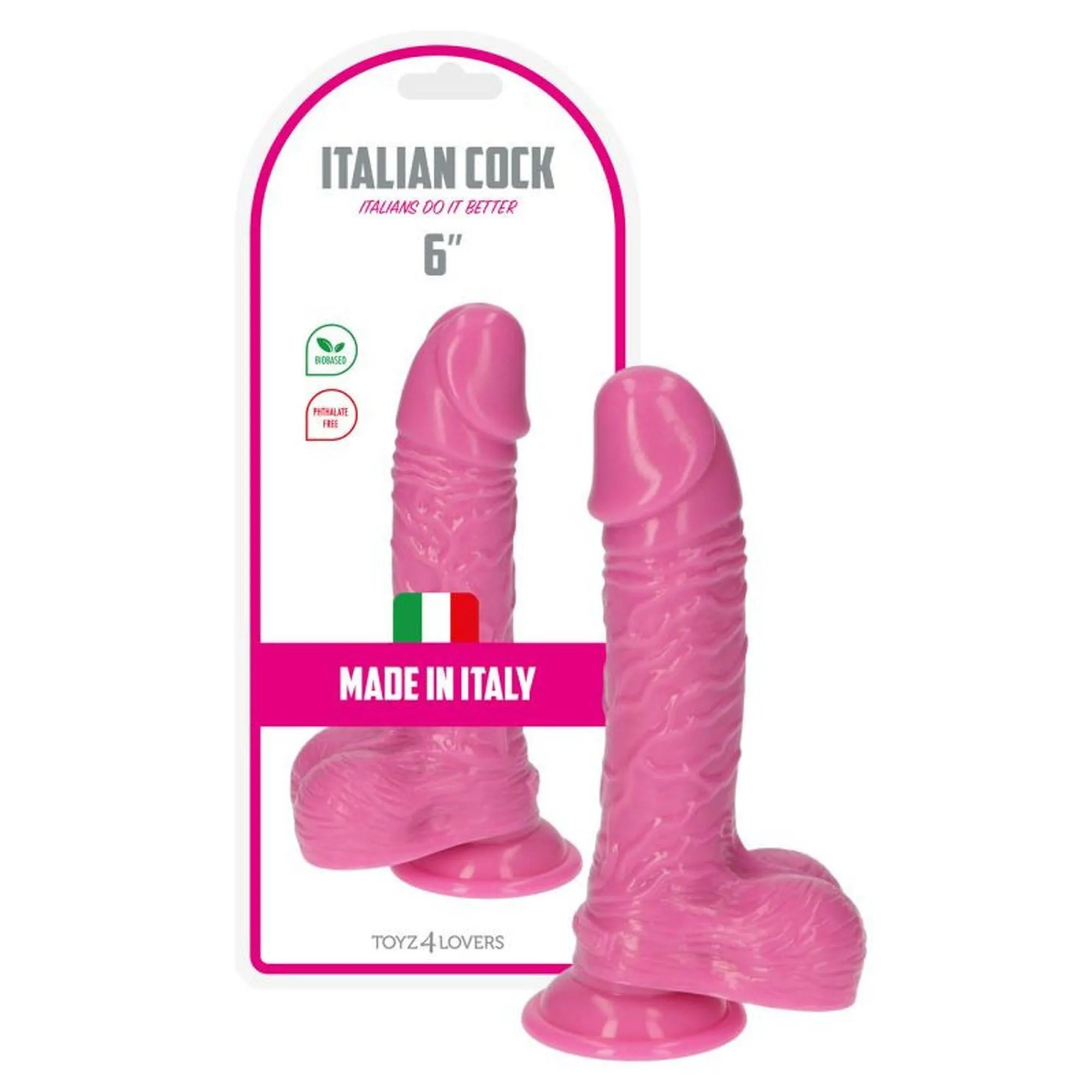 Фаллоимитатор Toyz4lovers Michelangelo, 16 см (розовый)