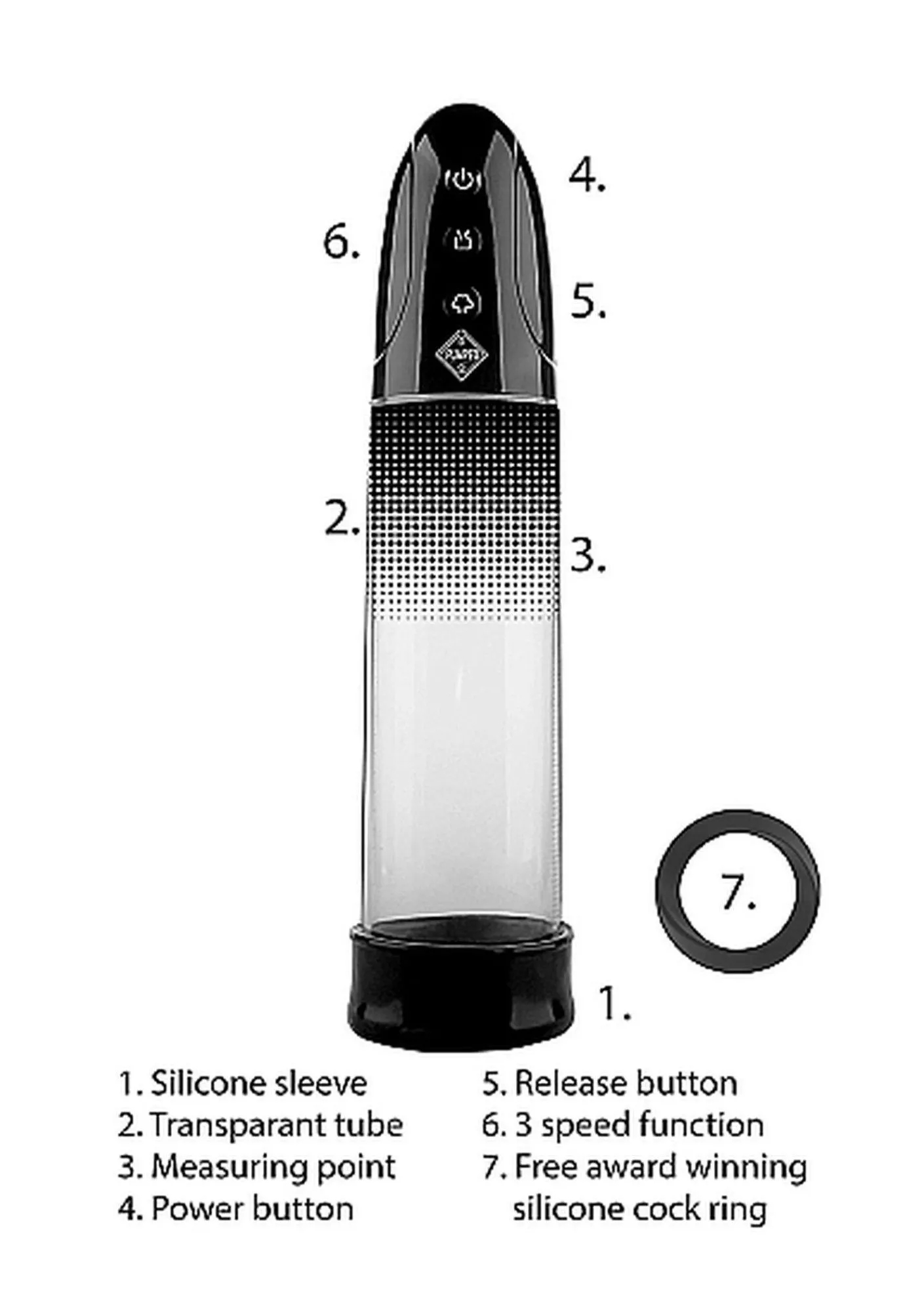 Вакуумная помпа Pumped Luv Pump, 30.5 см (черный)