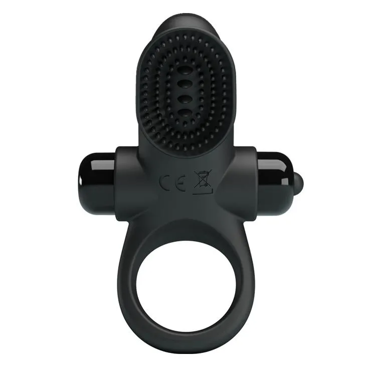 Эрекционное кольцо Pretty Love Vibrant Penis Ring II, 8,6 см (черный)