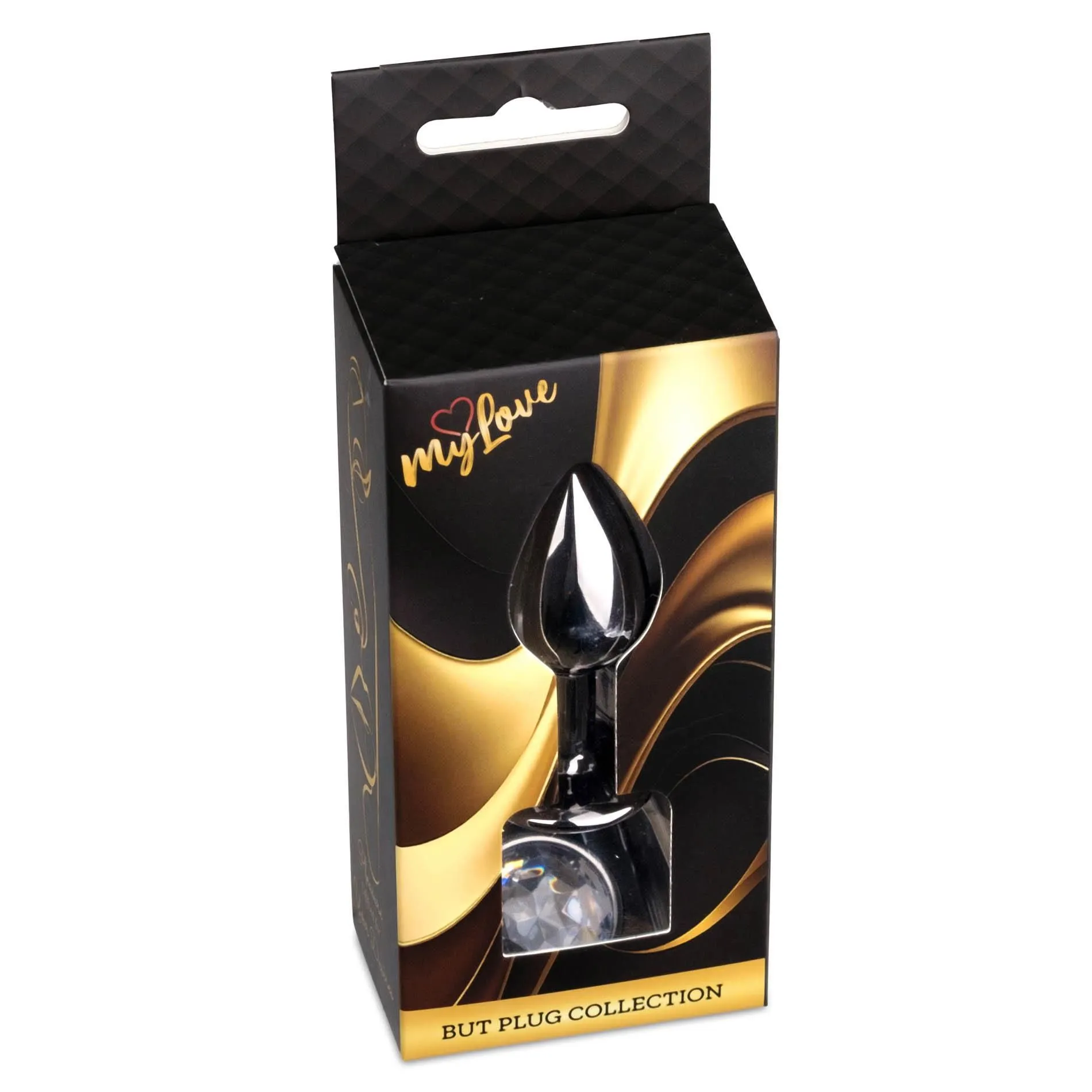 Анальная пробка MyLove Toys Jewellery Dark Silver Plug, 7 см (прозрачный)