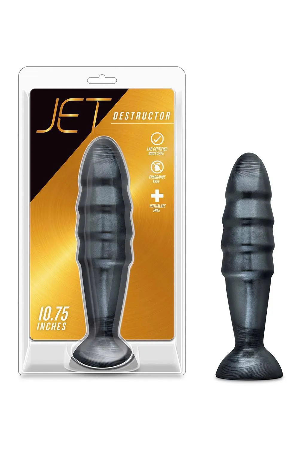 Blush Jet Destructor - Korek analny, Czarny, 27.3 cm