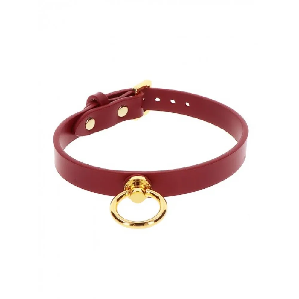 Ошейник с поводком Taboom O-Ring Collar and Chain Leash (красный)