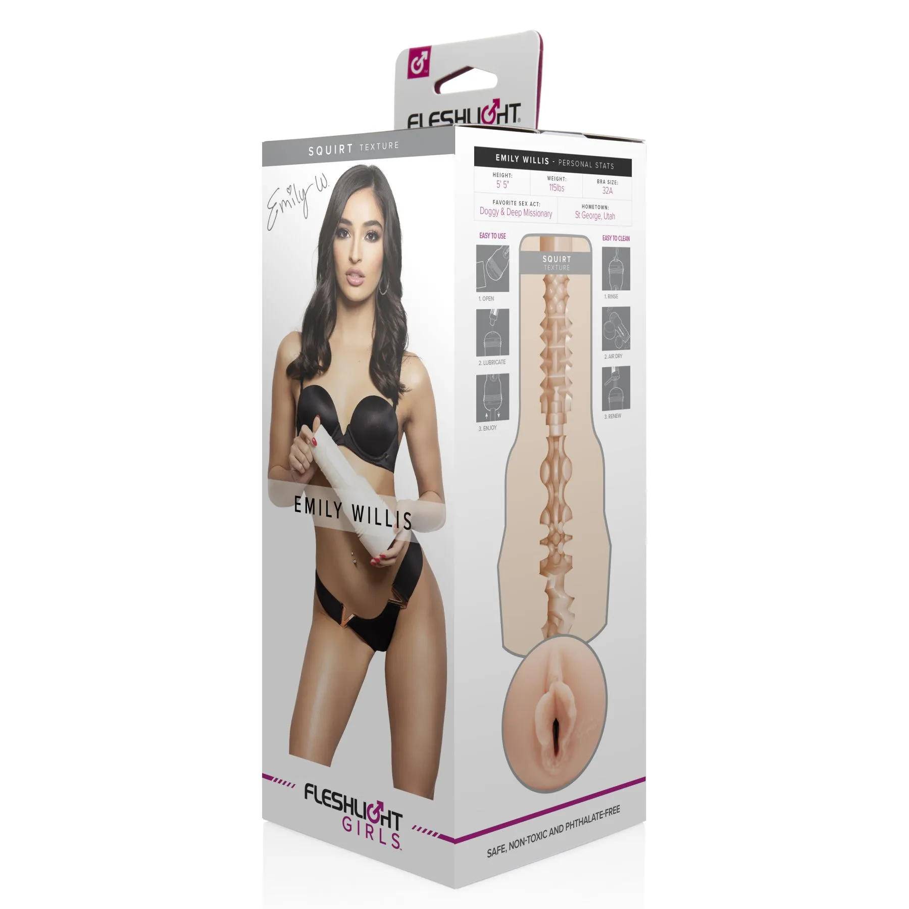 Fleshlight Emily Willis Squirt - Masturbator, W kolorze cielistym, 25 cm