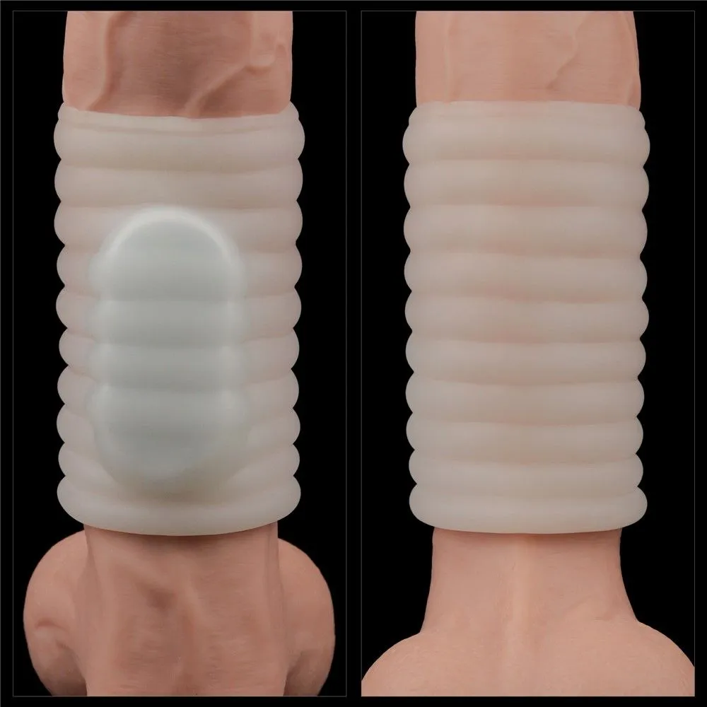 Lovetoy Vibrating Wave Knights Ring - Pierścień erekcyjny, Biały, 10 cm