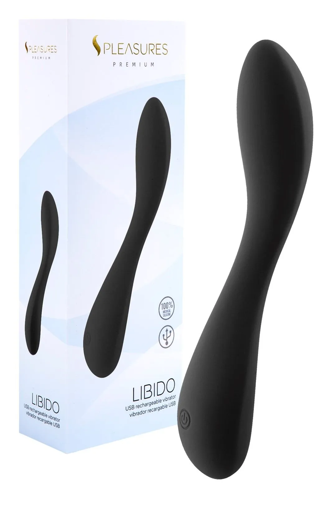 Вібратор Pleasures Premium Libido, 19,5 см (чорний)