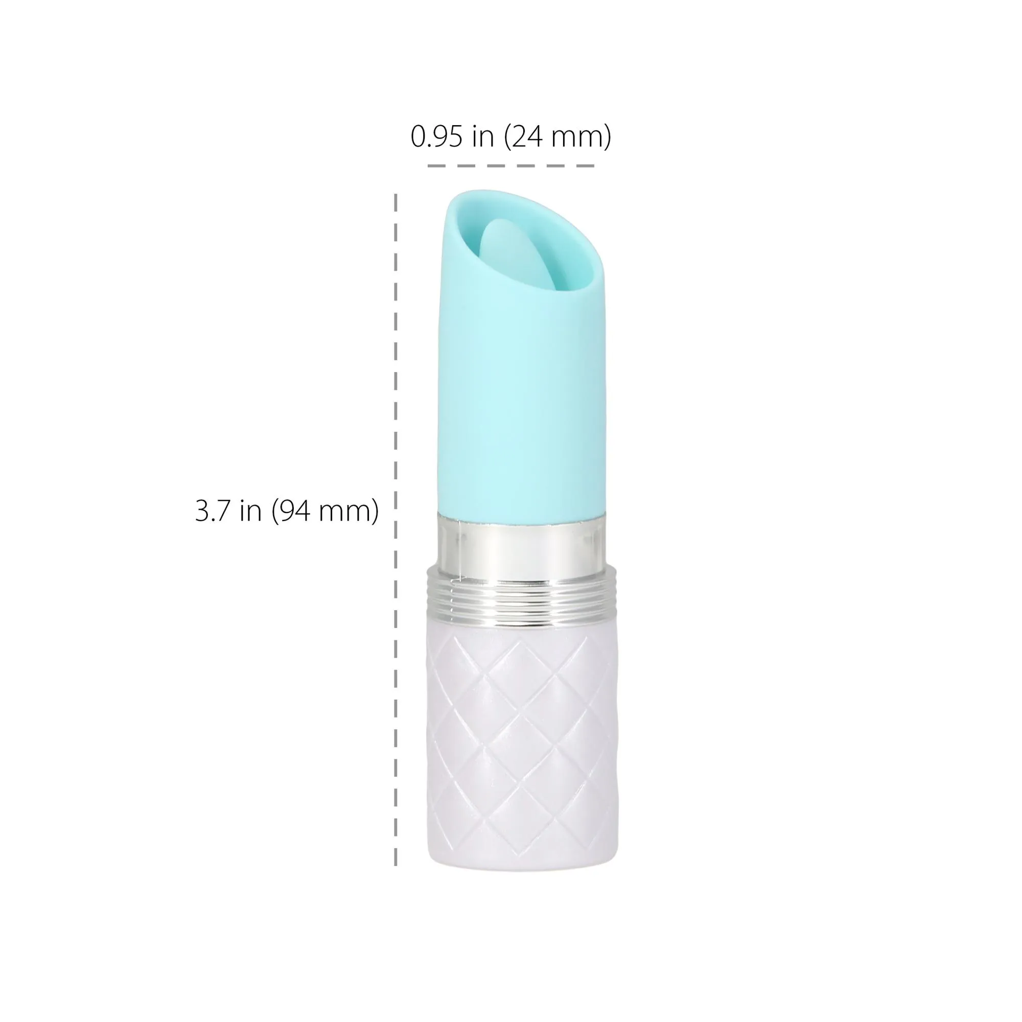 Pillow Talk Lusty Luxurious Flickering Massager - Wibrator łechtaczkowy, Turkus, 9.4 cm