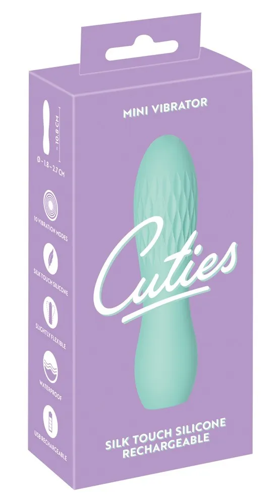 Вибратор Cuties Mini, 10,8 см (бирюзовый)
