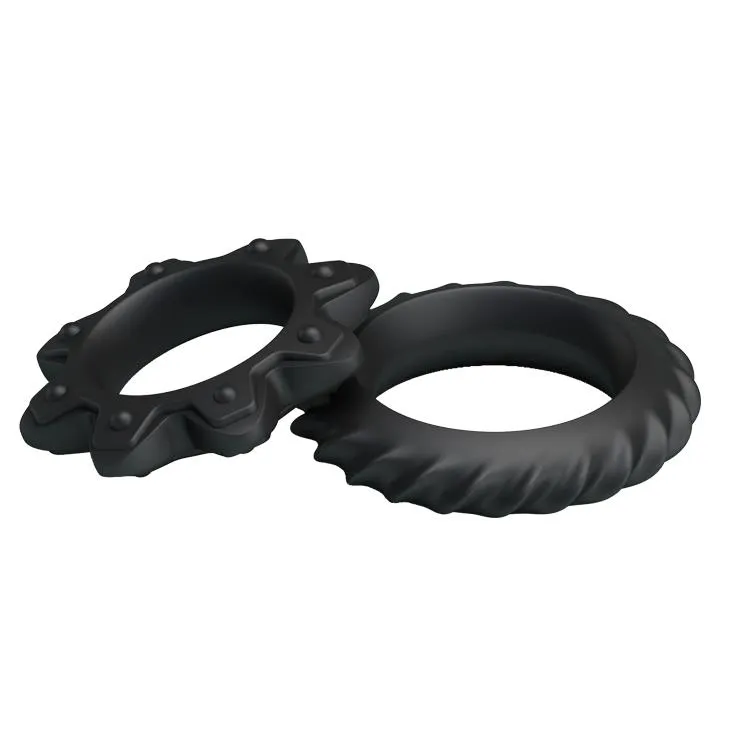 Набор эрекционных колец LyBaile Ring Flowering, 2 шт (черный)