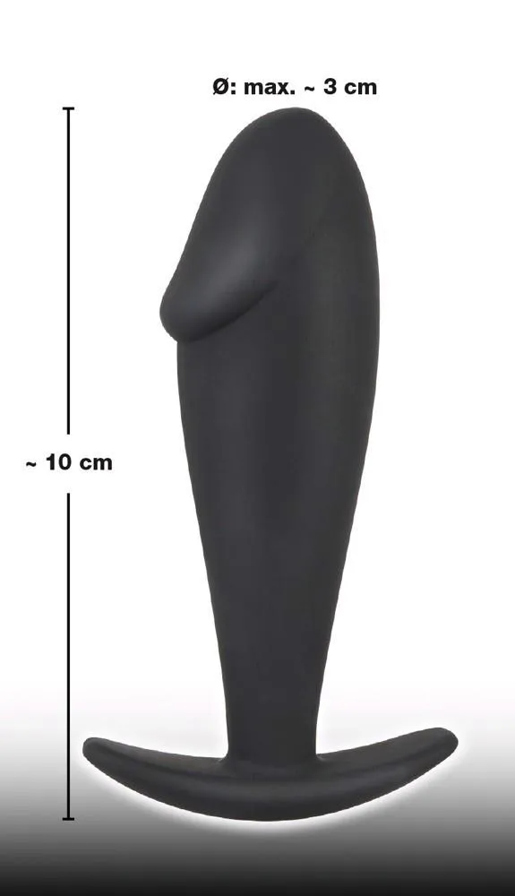 Black Velvets Butt Plug - Korek analny, Czarny, 10 cm