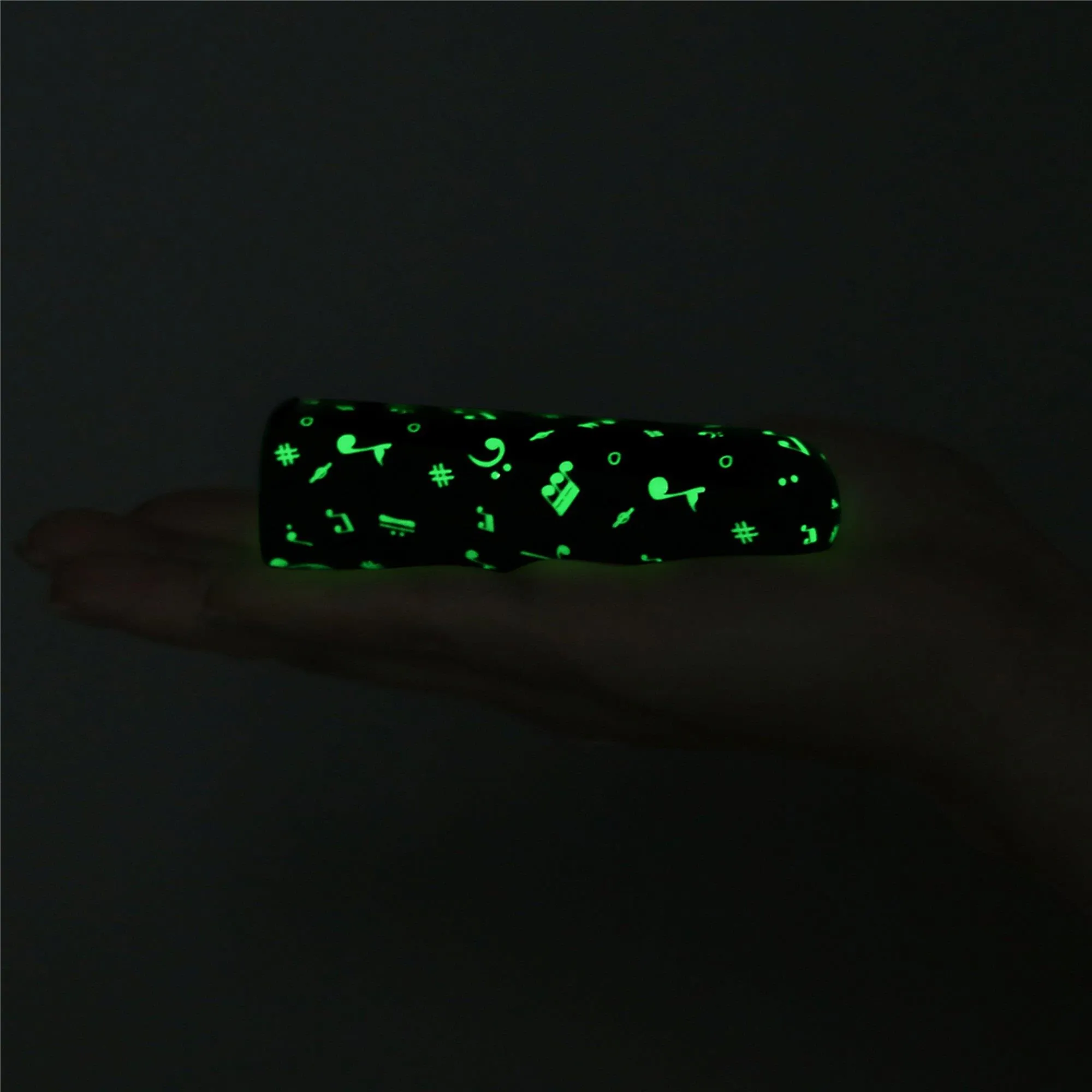 Вибратор для клитора LoveToy Music Massager Glow In The Dark, 8,5 см (черный)