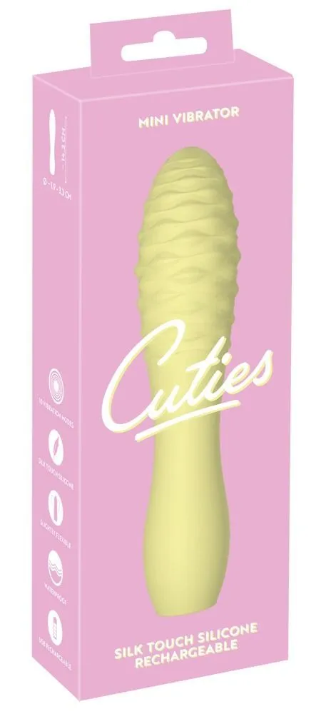Міні-вібратор Cuties Mini Vibrator, 14,2 см (жовтий)