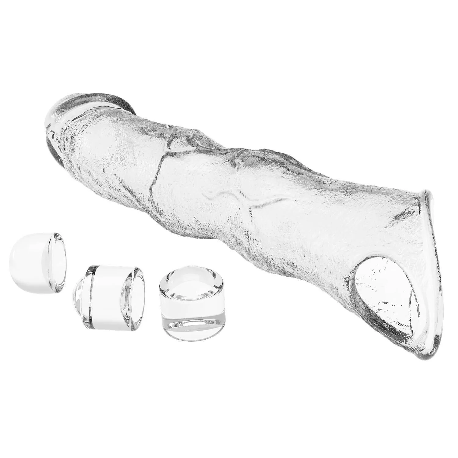 Насадка на пеніс Pretty Love Extension Penis Sleeve Blocks, 28 см (прозорий)