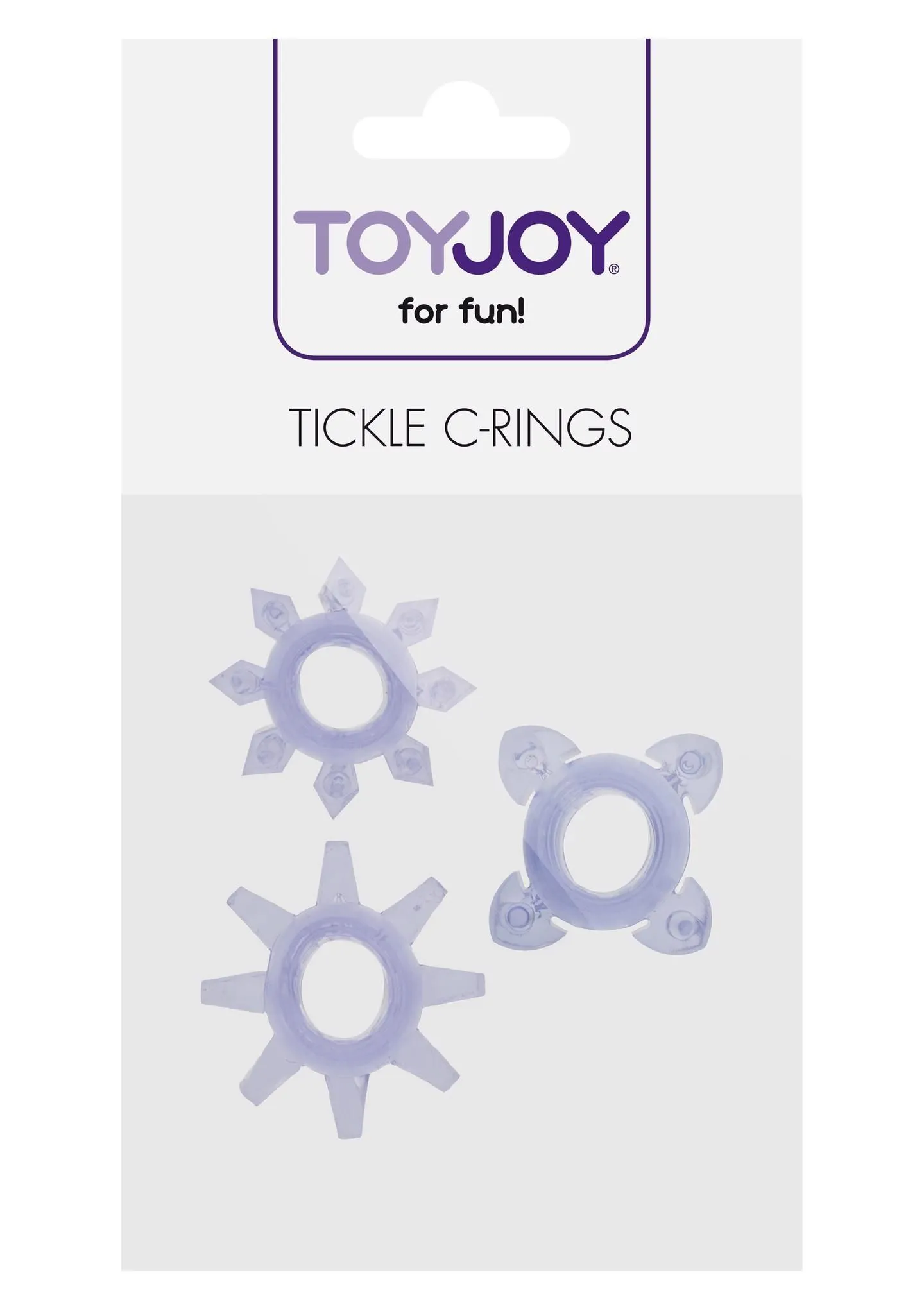Эрекционное кольцо ToyJoy Tickle C-Rings, 3 шт (фиолетовый)