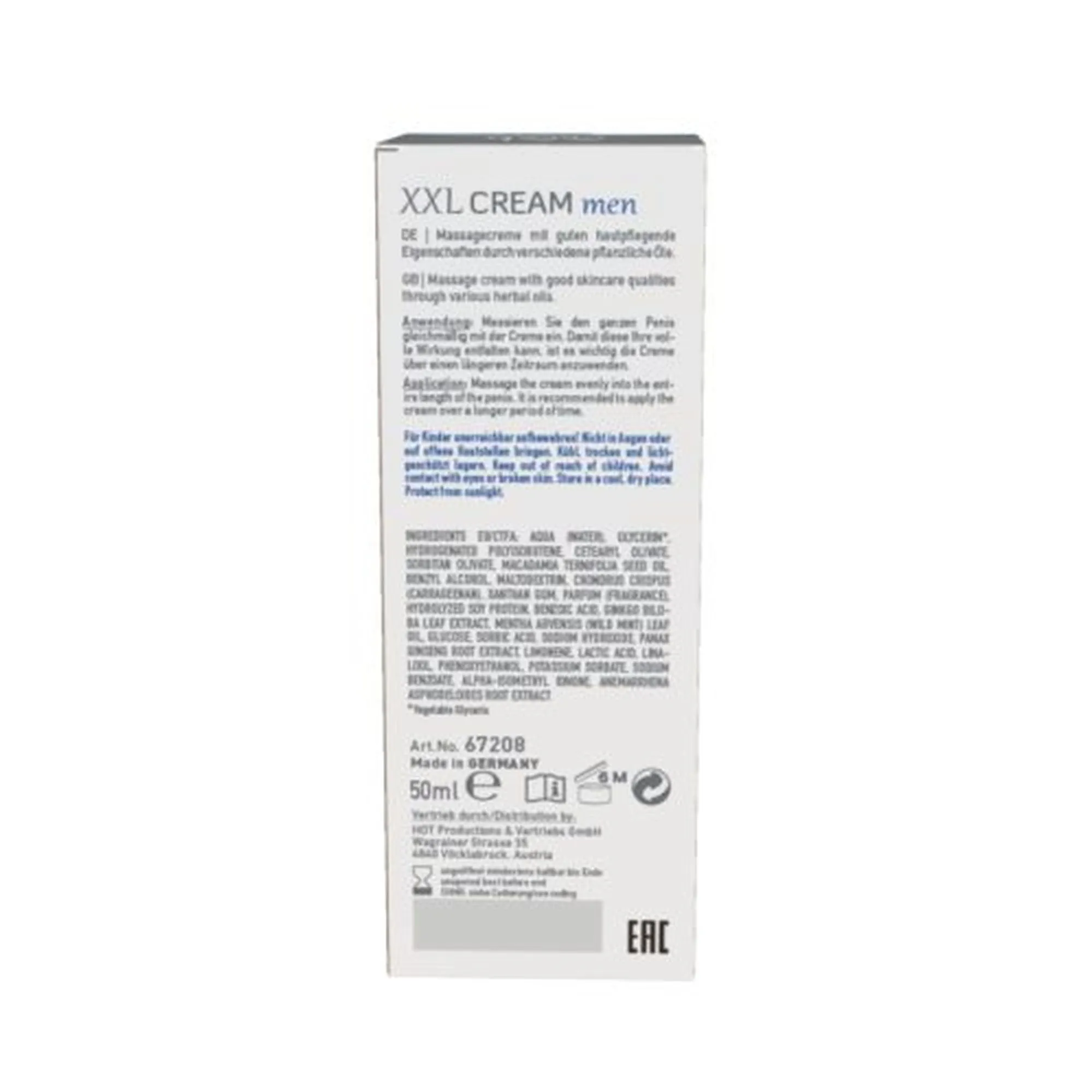 Крем для увеличения пениса Hot Shiatsu XXL Cream, 50 мл