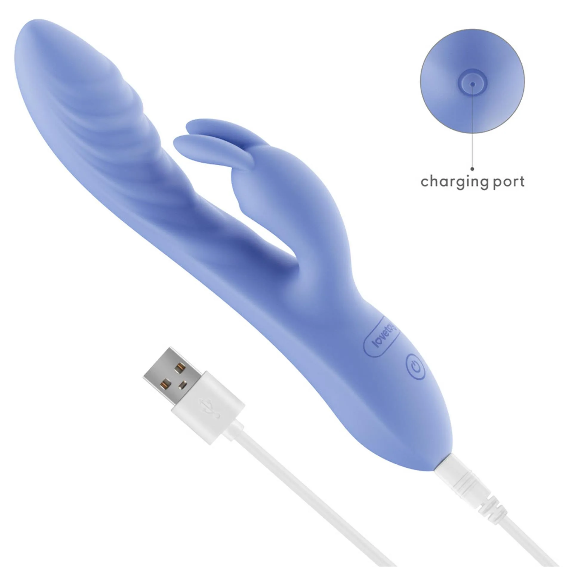 Вібратор L'Allure Swirl Rechargeable, 20.5 см (блакитний)