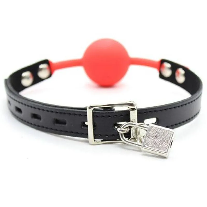 Toyz4lovers Ball Gag + Block - Knebel z kulką, Czerwony