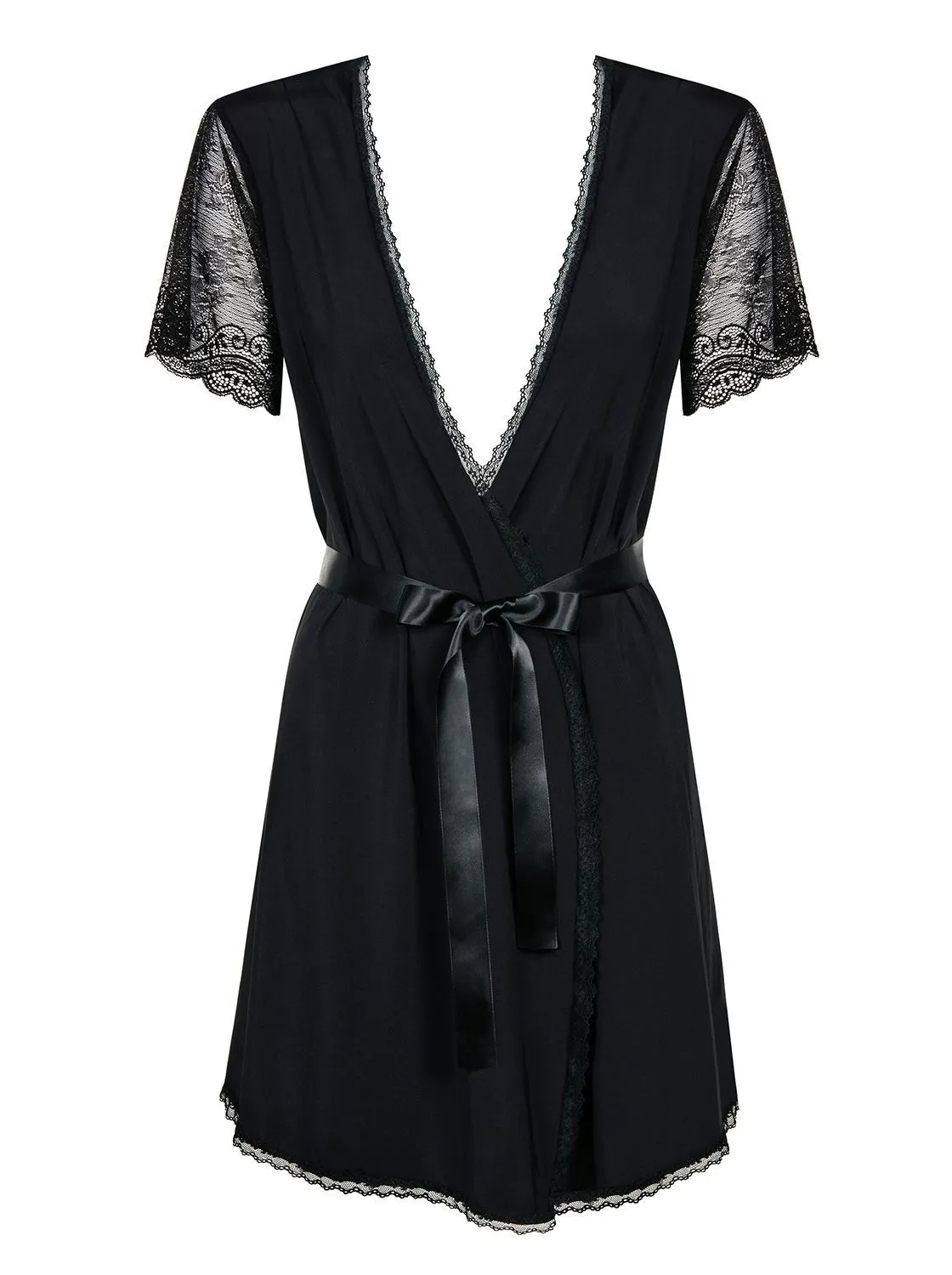 Сексуальний комплект Obsessive Miamor Robe, L/XL (чорний)