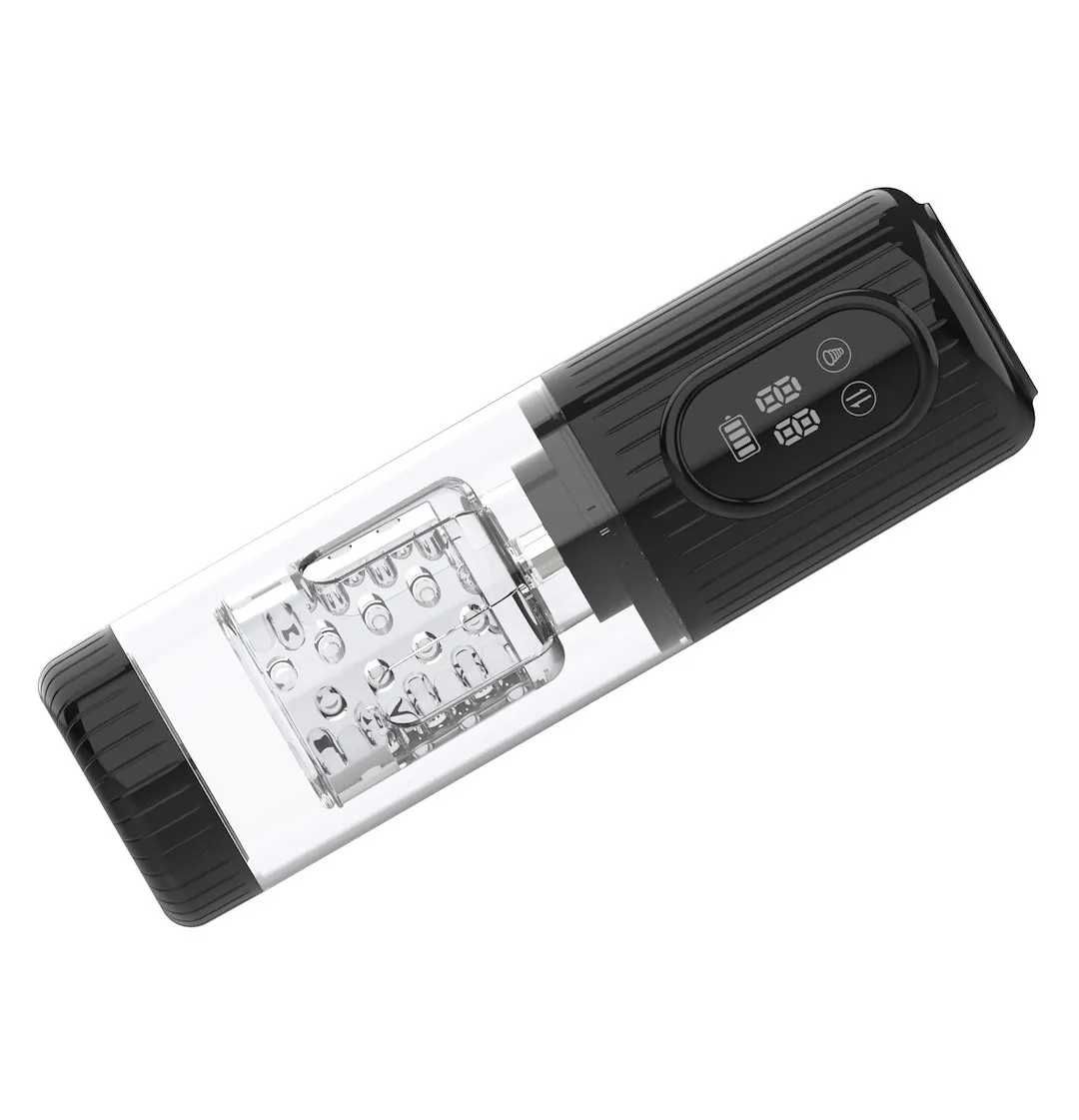 EROSPACE Men's Play B2 - Automatyczny masturbator z wibracją, Przezroczysty, 29.7 cm