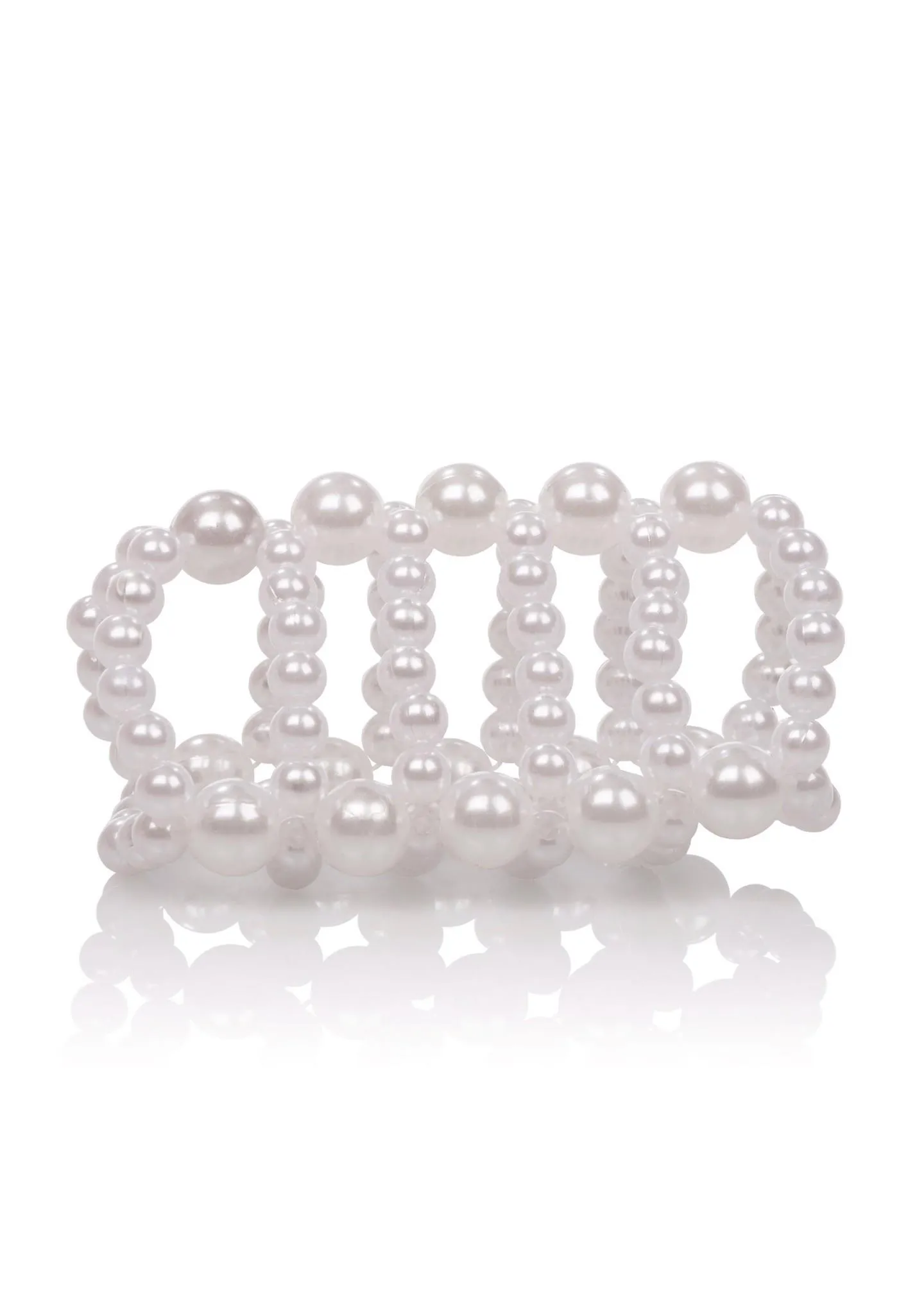 CalExotics Pearl Stroker Beads - Nakładka na penisa, Biały, 7 cm