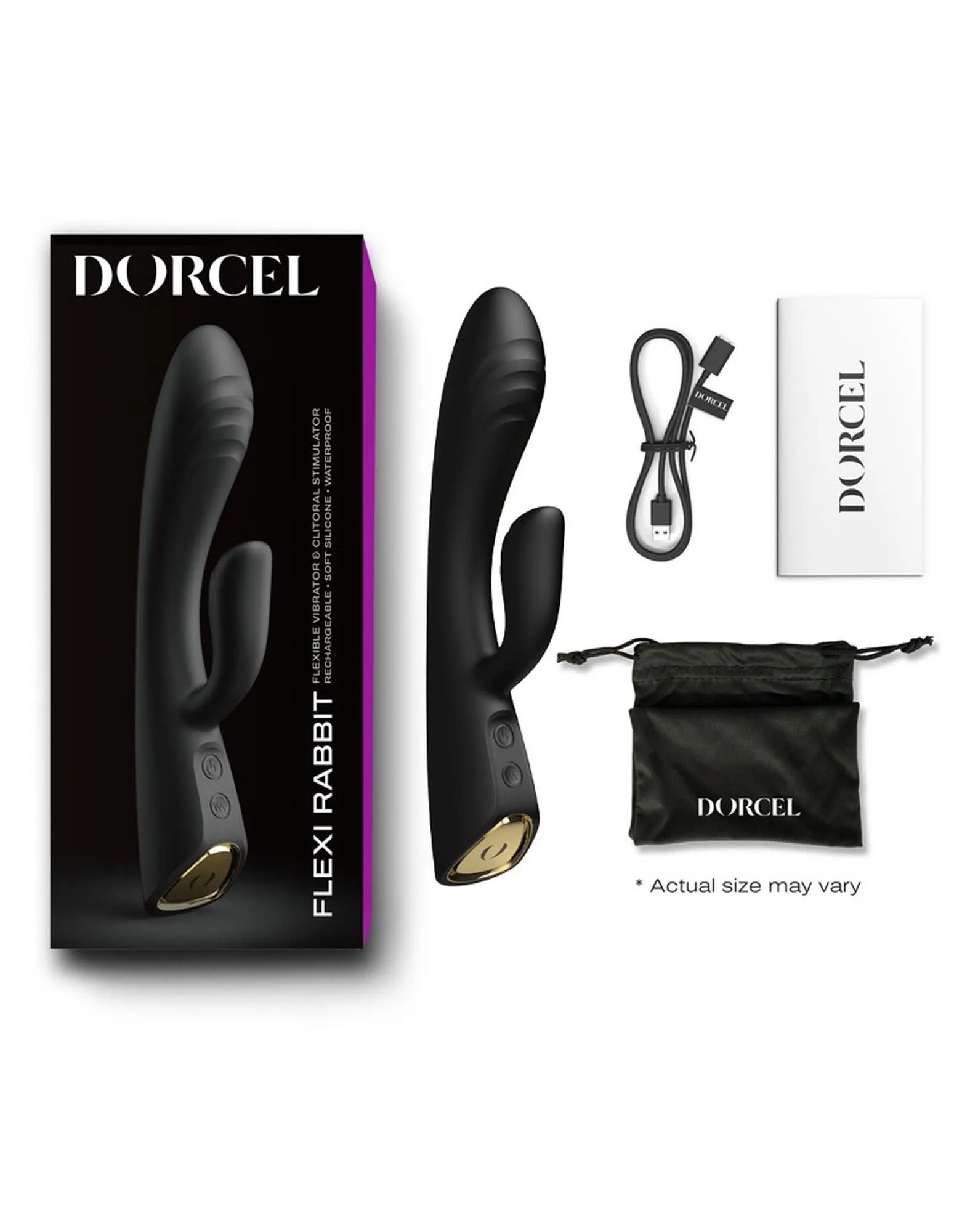 Вібратор-кролик Dorcel Flexi Rabbit, 21,2 см (чорний)