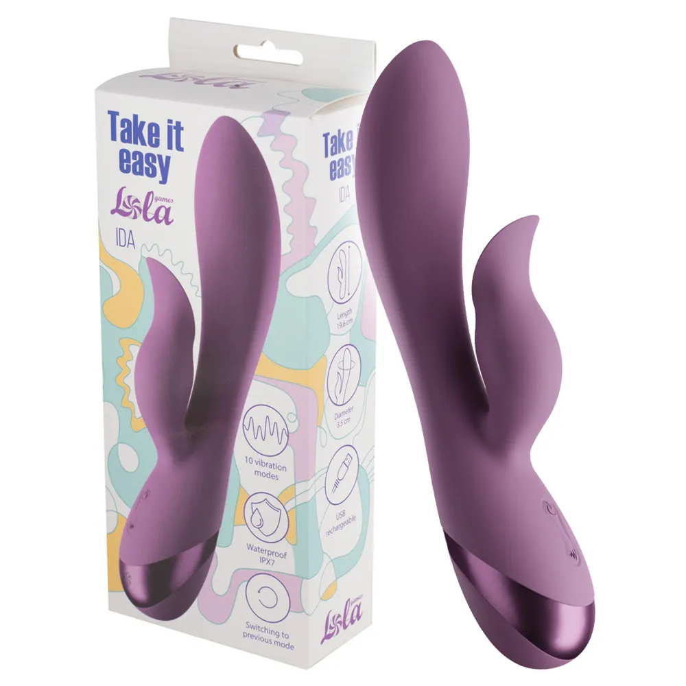 Lola Games Ida - Wibrator królik, Fioletowy, 19 cm