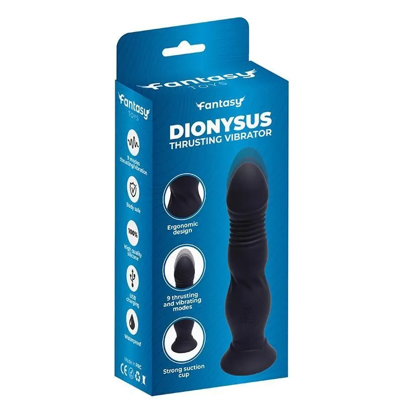 Fantasy Dionysus - Korek analny, Czarny, 15 cm