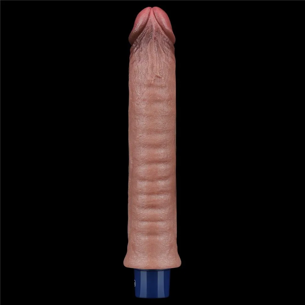 Реалістичний вібратор LoveToy Real Softee, 24,5 см (коричневий)