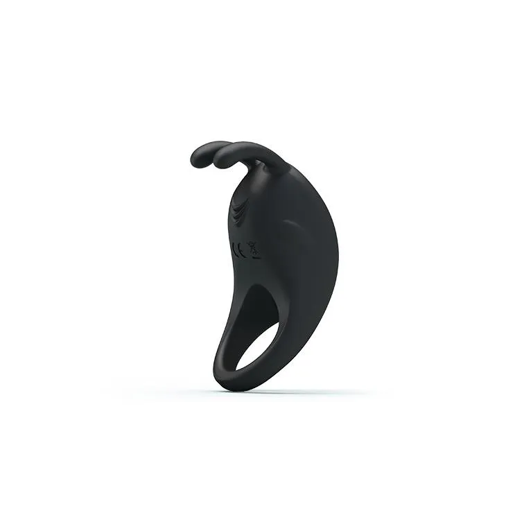 Pretty Love Rabbit Vibrator - Pierścień erekcyjny, Czarny, 7, 5 cm