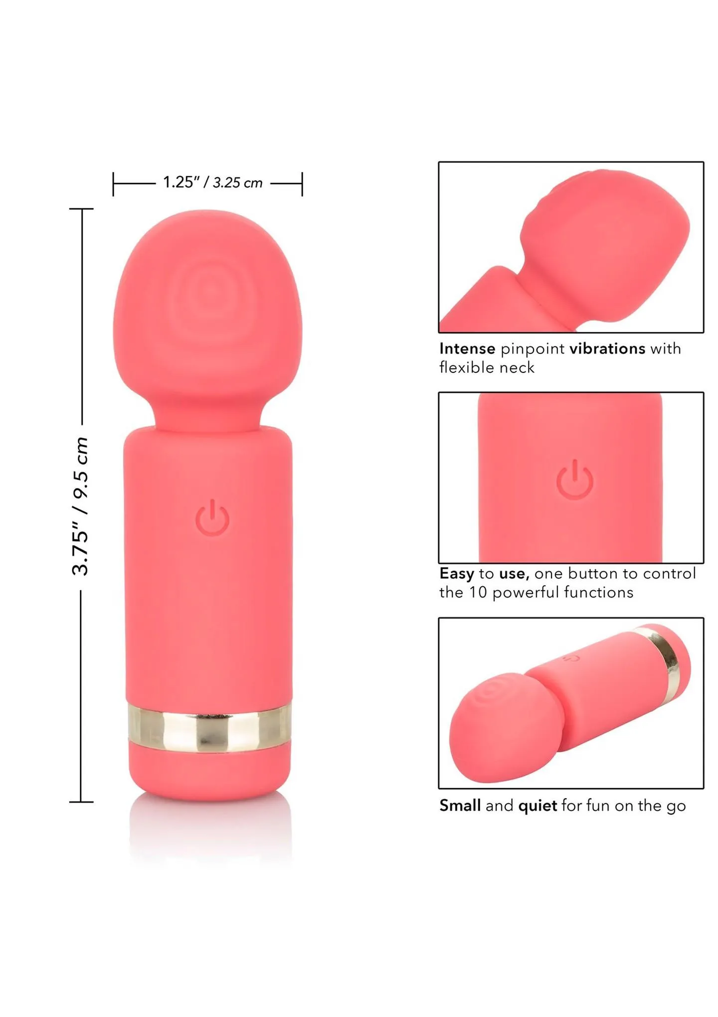 Вибратор CalExotics Slay Exciter, 9,5 см (персиковый)