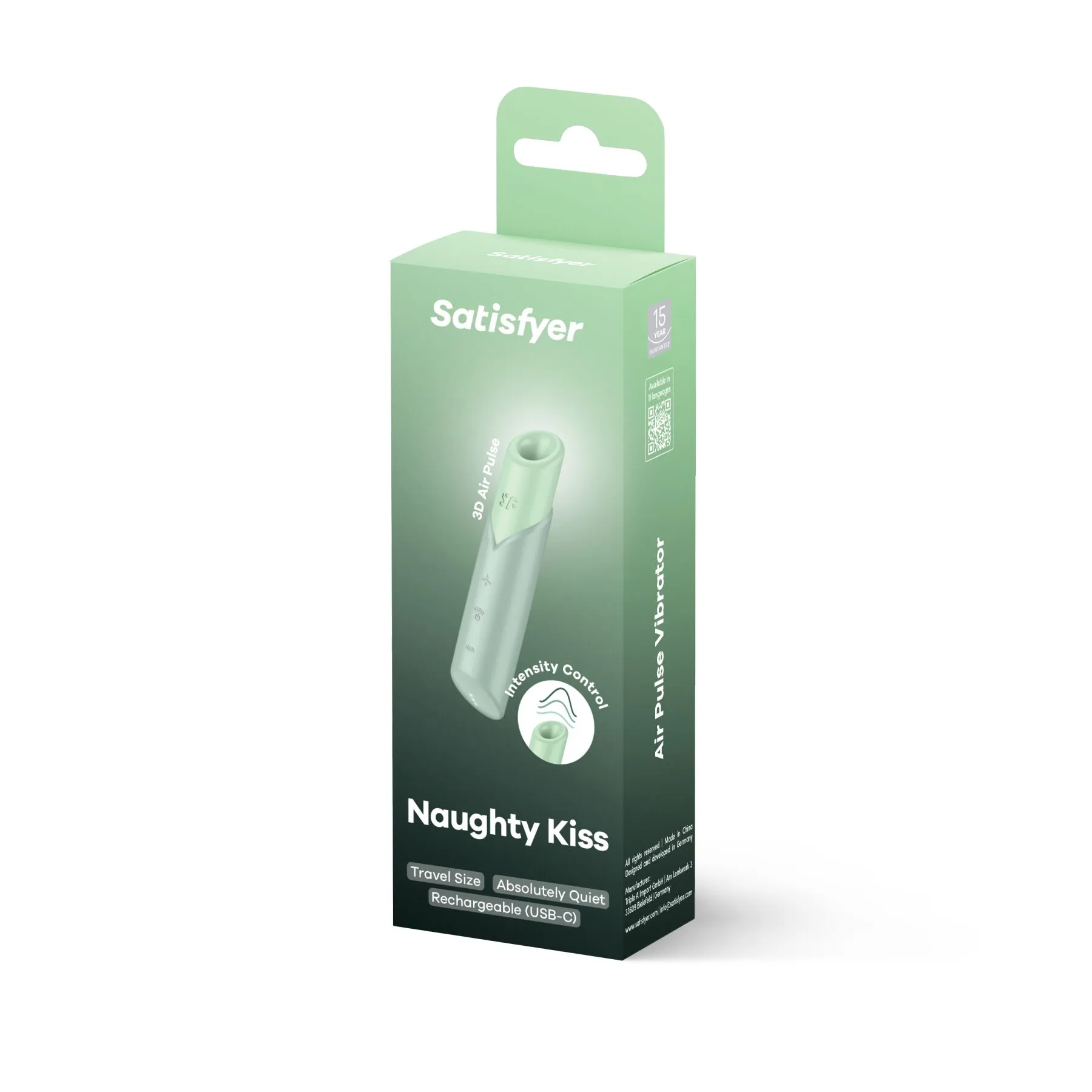 Вакуумний стимулятор клітора Satisfyer Naughty Kiss (м'ятний)