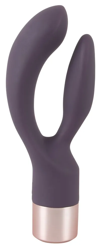 Вибратор-кролик Elegant Series Double Vibe, 16 см (фиолетовый)