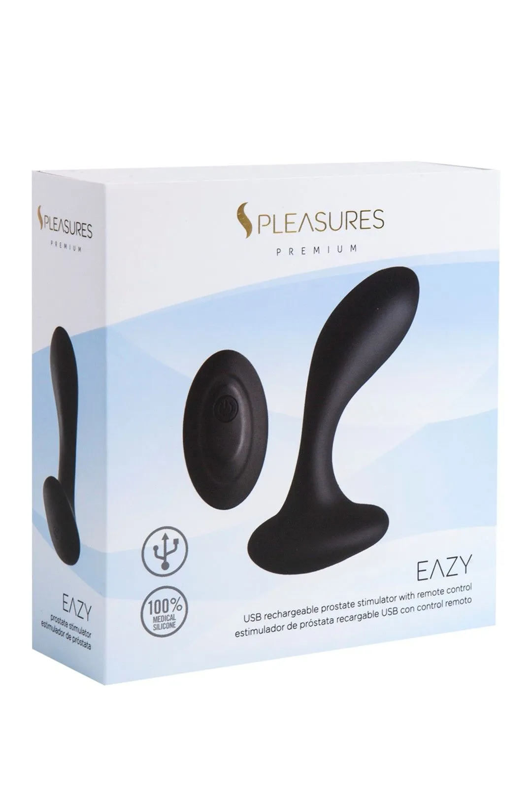 Стимулятор простати Pleasures Premium Eazy, 12,5 см (чорний)
