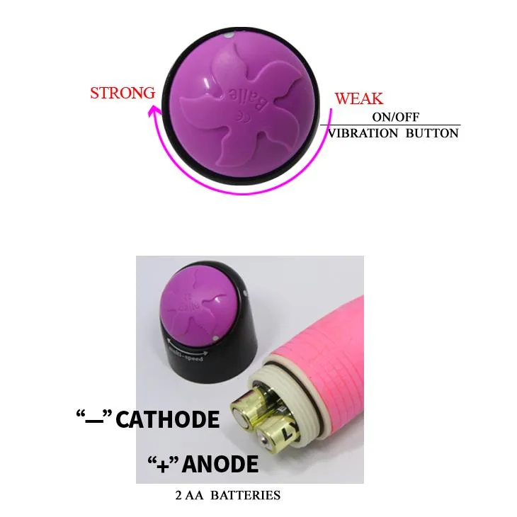 Вибратор Baile Colorful Pin Vibe, 23.3 см (розовый)