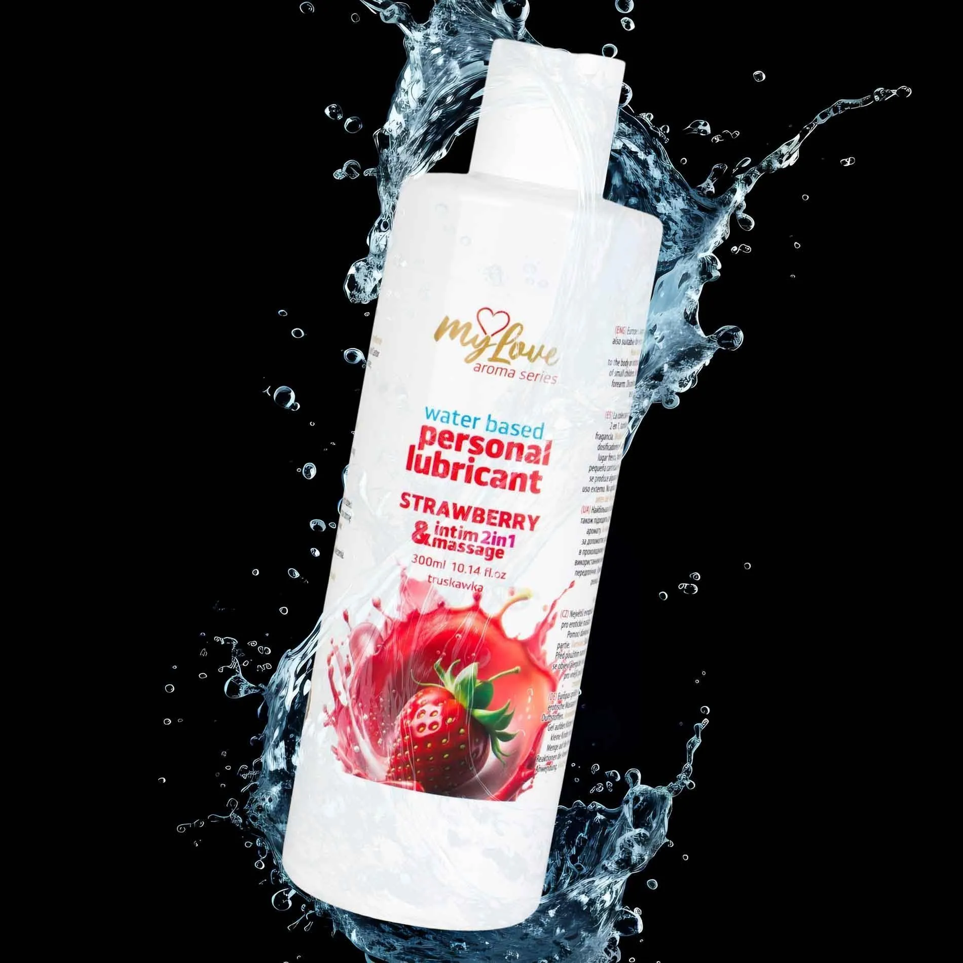 MyLove Aroma Series Intim&Massage 2in1 Strawberry - Lubrykant, Truskawka, 300 ml