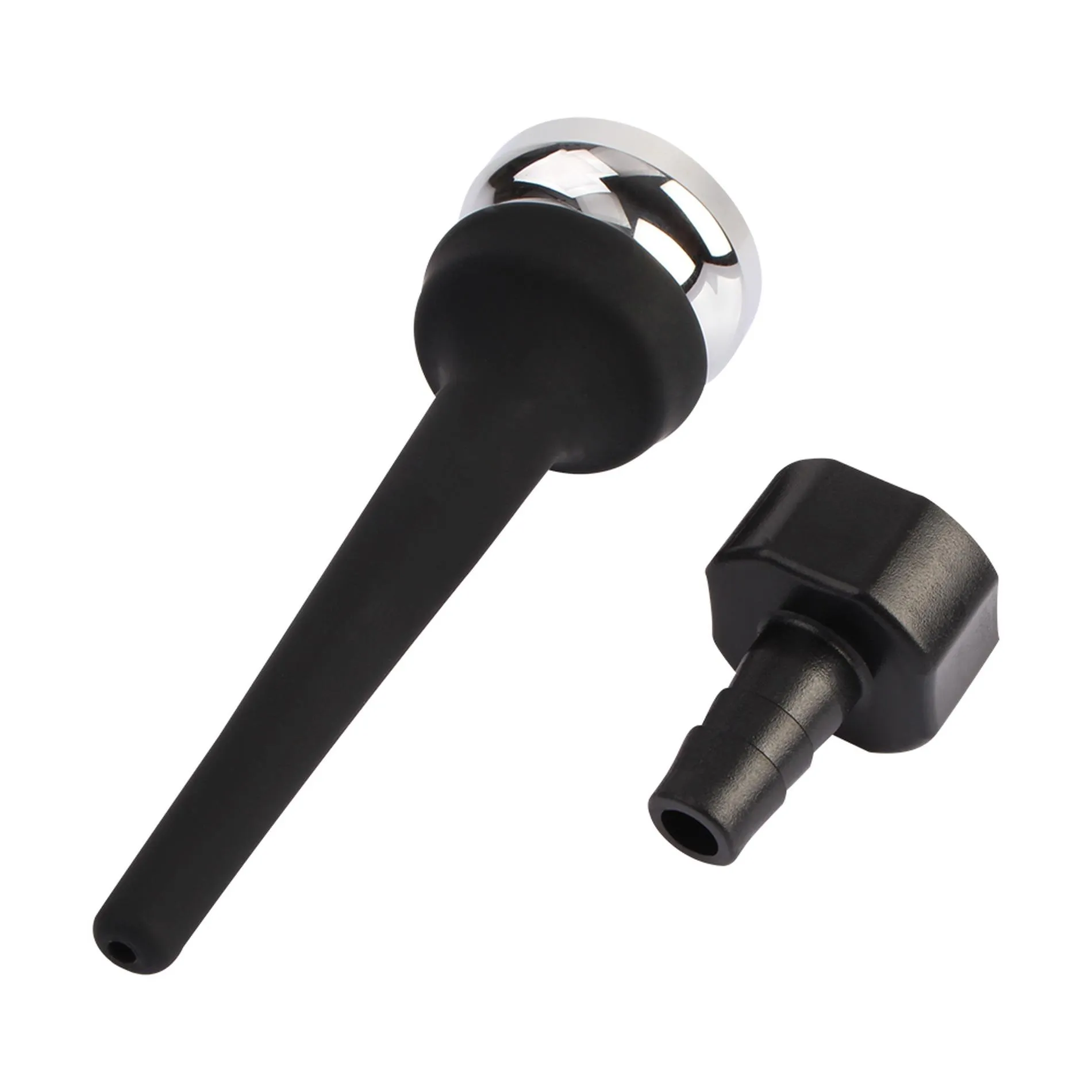 Black Mont Tapered Enema Attachment - Prysznik analny, Czarny, 11.2 cm