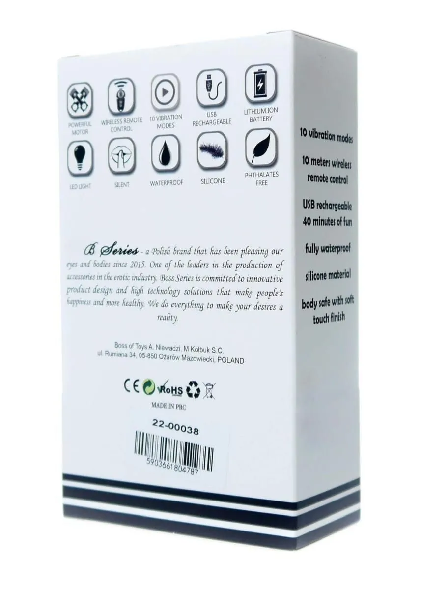 Вагінальні кульки Boss Remote Control Tighten Vibrating Egg, 8 см (рожевий)