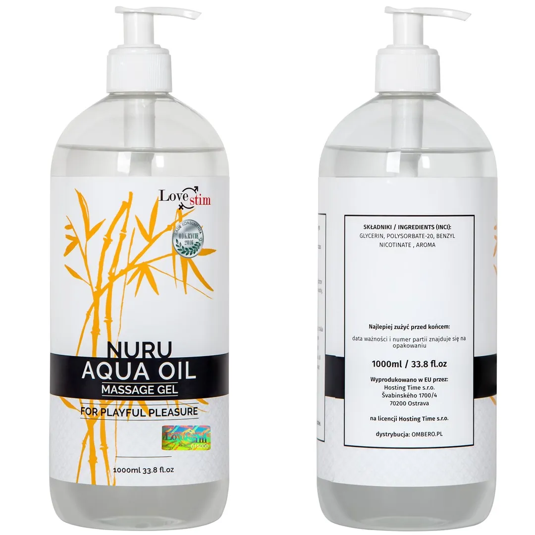 Масажне масло Love Stim Nuru Aqua Oil, 1000 ml