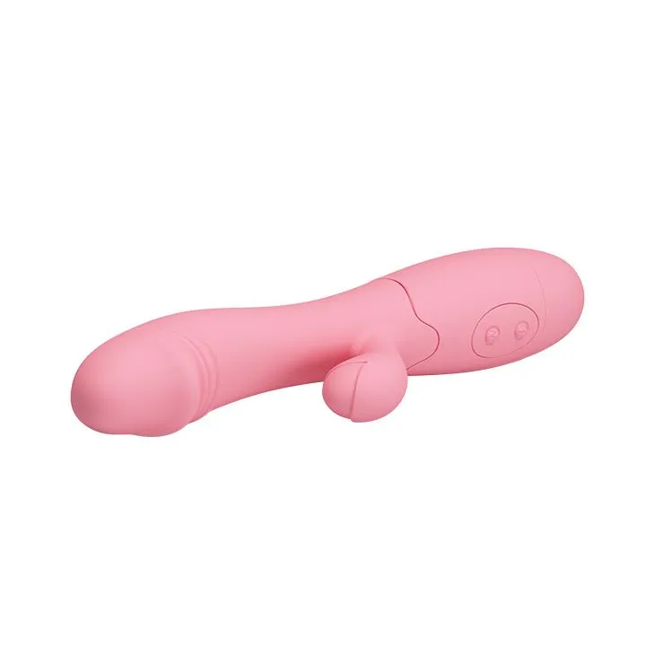 Вибратор-кролик Pretty Love Snappy Flesh, 19.5х3.2 см (розовый)