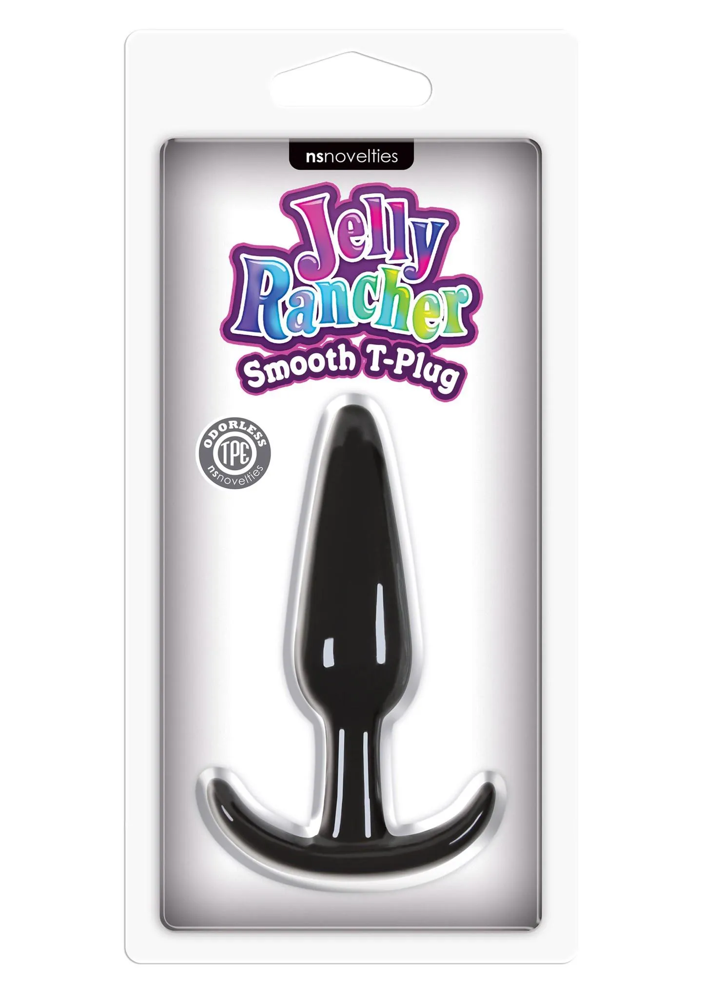 Анальная пробка Jelly Rancher T-Plug Smooth, 10,9 см (черный)