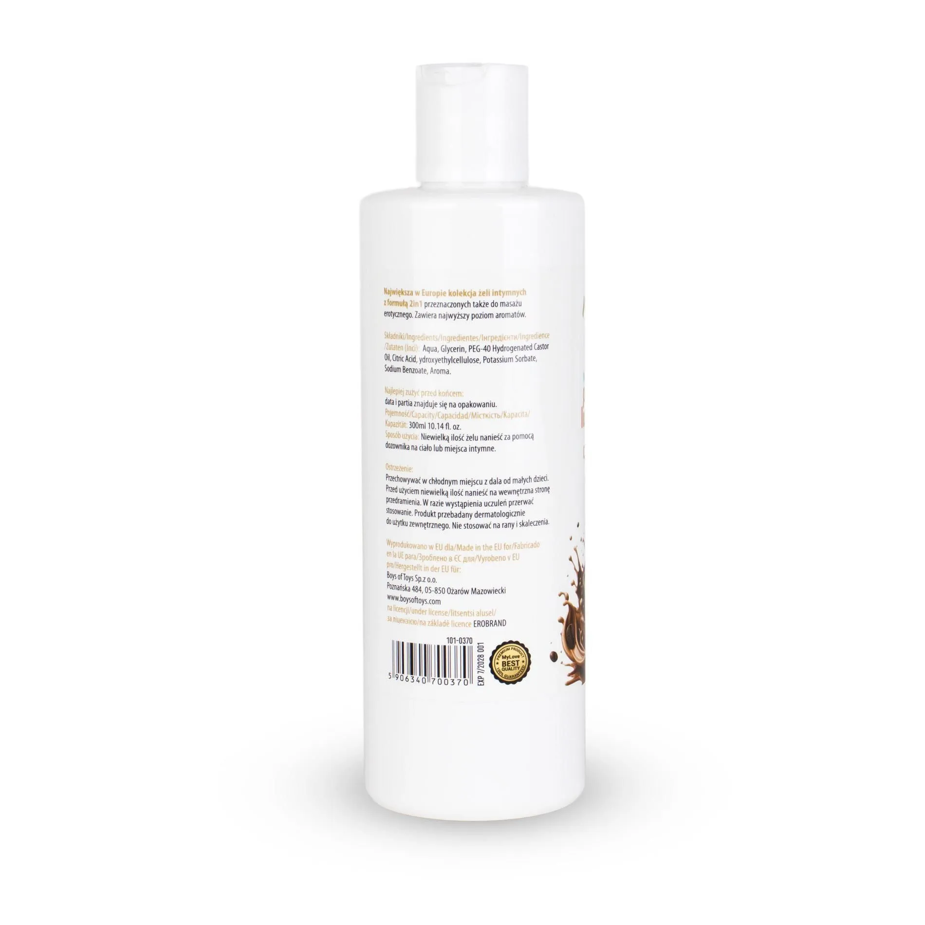MyLove Aroma Series Intim&Massage 2in1 Capuccino - Lubrykant, Cappuccino, 300 ml