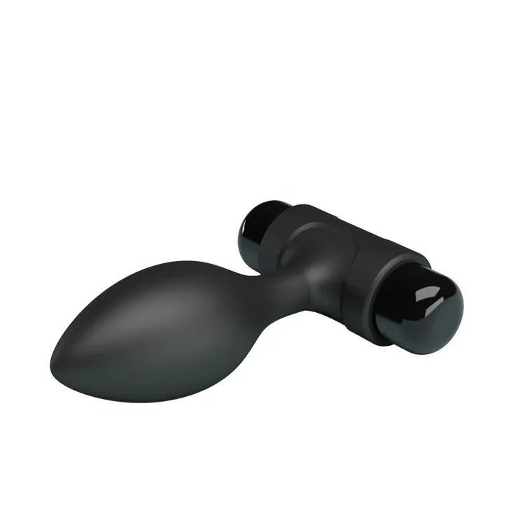 Pretty Love Vibra Butt Plug - Korek analny z wibracjami, Czarny, 8, 6 cm