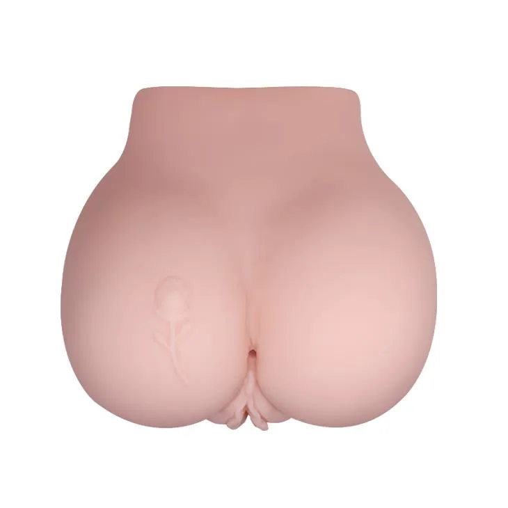 Crazy Bull Vagina and Ass Rose 6 function vibrations - Masturbator, W kolorze cielistym, 22.5 cm