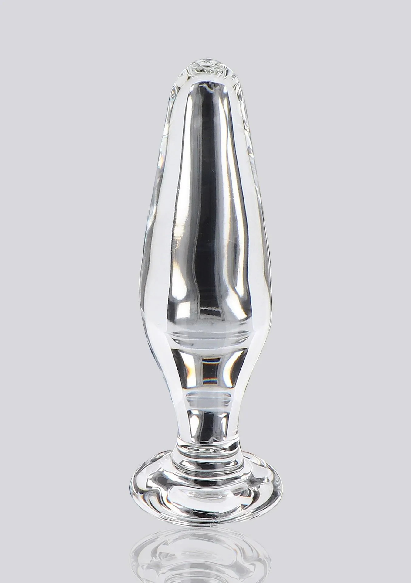 Анальная пробка Glass Worxx Star Sparkler, 12 см (прозрачный)
