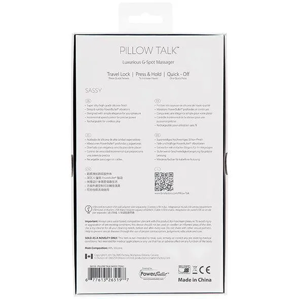 Pillow Talk Sassy - Wibrator, Różowy, 20 cm