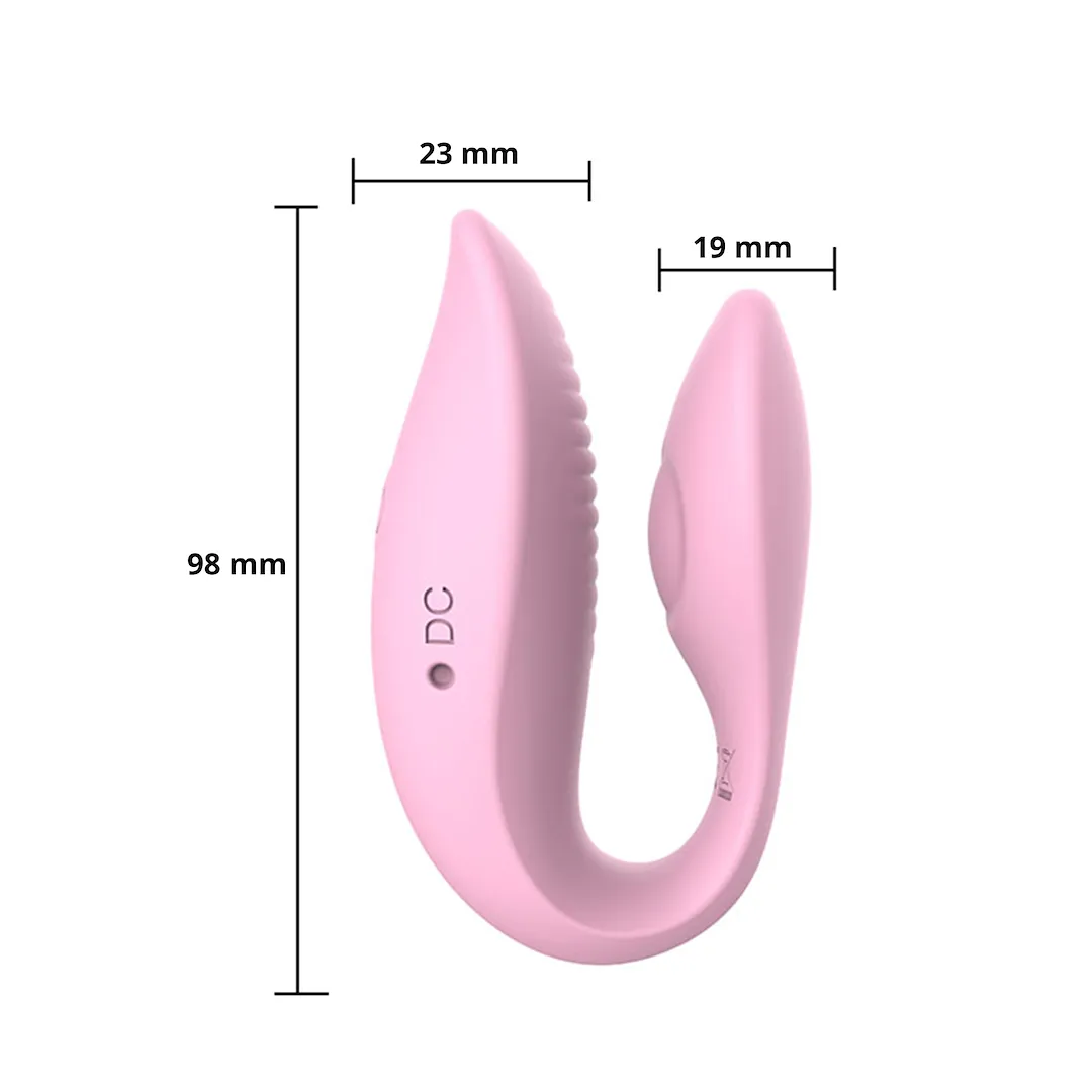 EROSPACE Sweet Play A7 - Wibrator dla par, Różowy, 9, 8 cm