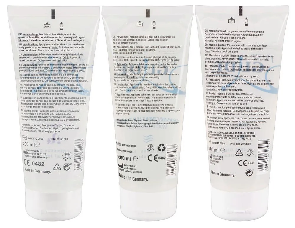 Just Glide - Zestaw lubrykantów na bazie wody, Bezzapachowy, 200 ml