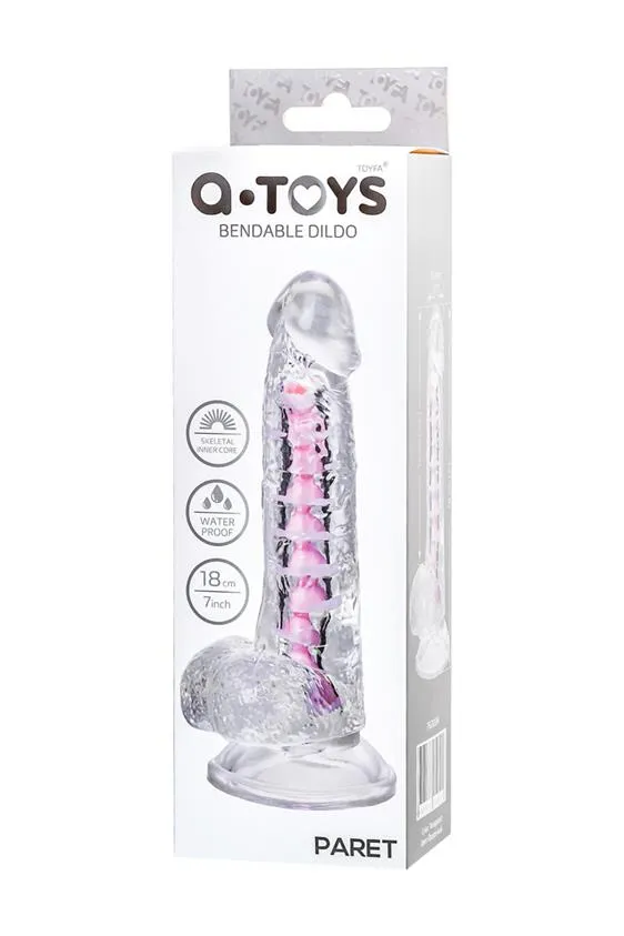 Фаллоимитатор A-Toys Paret, 18 см (прозрачный)