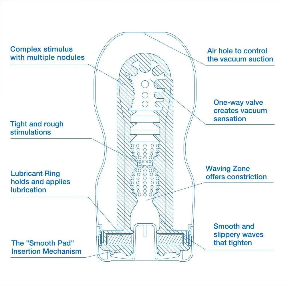Tenga Original Vacuum Cup Cool Edition - Masturbator, Przezroczysty, 18 cm