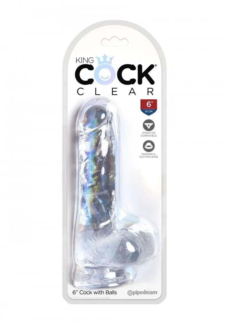 Dildo King Cock Clear 6 Inch, 17,7 cm (przezroczyste)