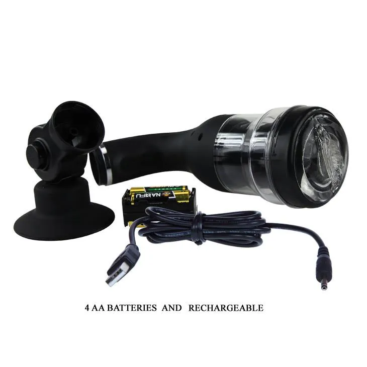 BAILE Rotation Lover USB 5 Functions - Masturbator, Czarny, 36.5 cm